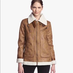 Rachel Roy Faux Leather Shearling Jacket